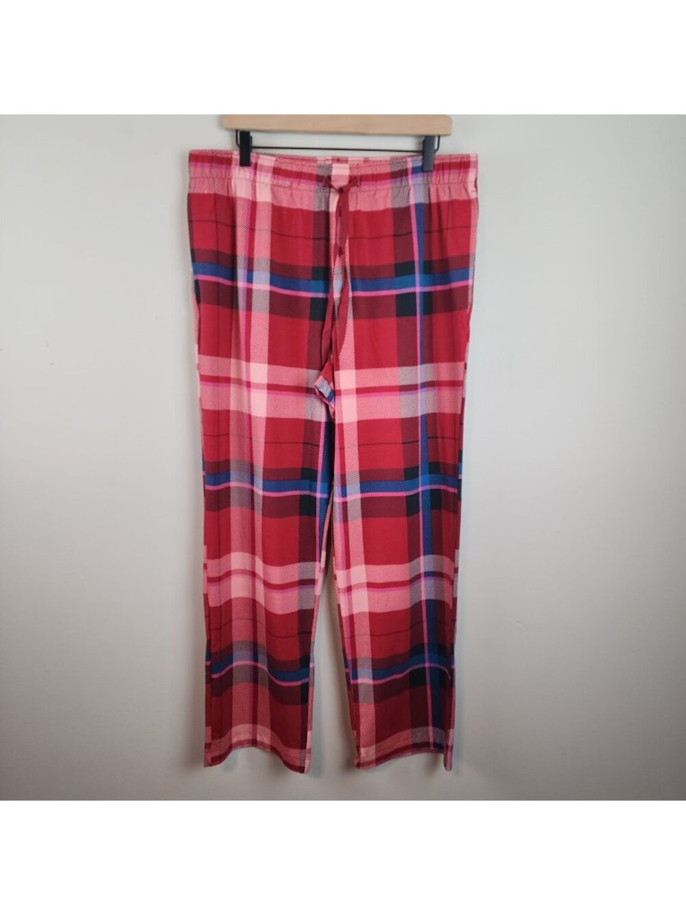 Soma Family Pajama Men Pants sz L Snuggle Up Plaid Red Loungewear New